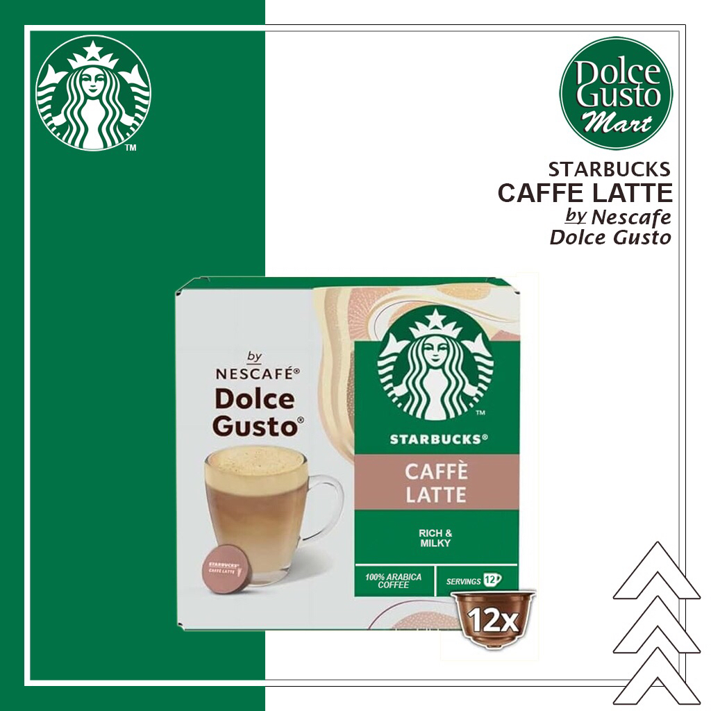 (Dành cho máy Dolce Gusto) Cafe viên nén Dolce Gusto Starbucks vị Caffe Latte nhập UK