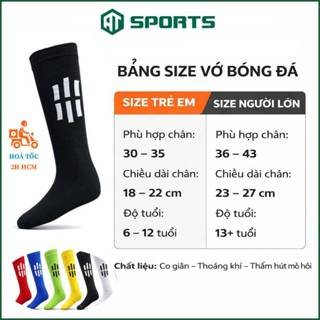 Tất Dài Bóng Đá - Co Giãn, Thoáng Khí, Thấm Hút Cực Tốt - Vớ Dài Đá Banh Size Người Lớn Và Trẻ Em