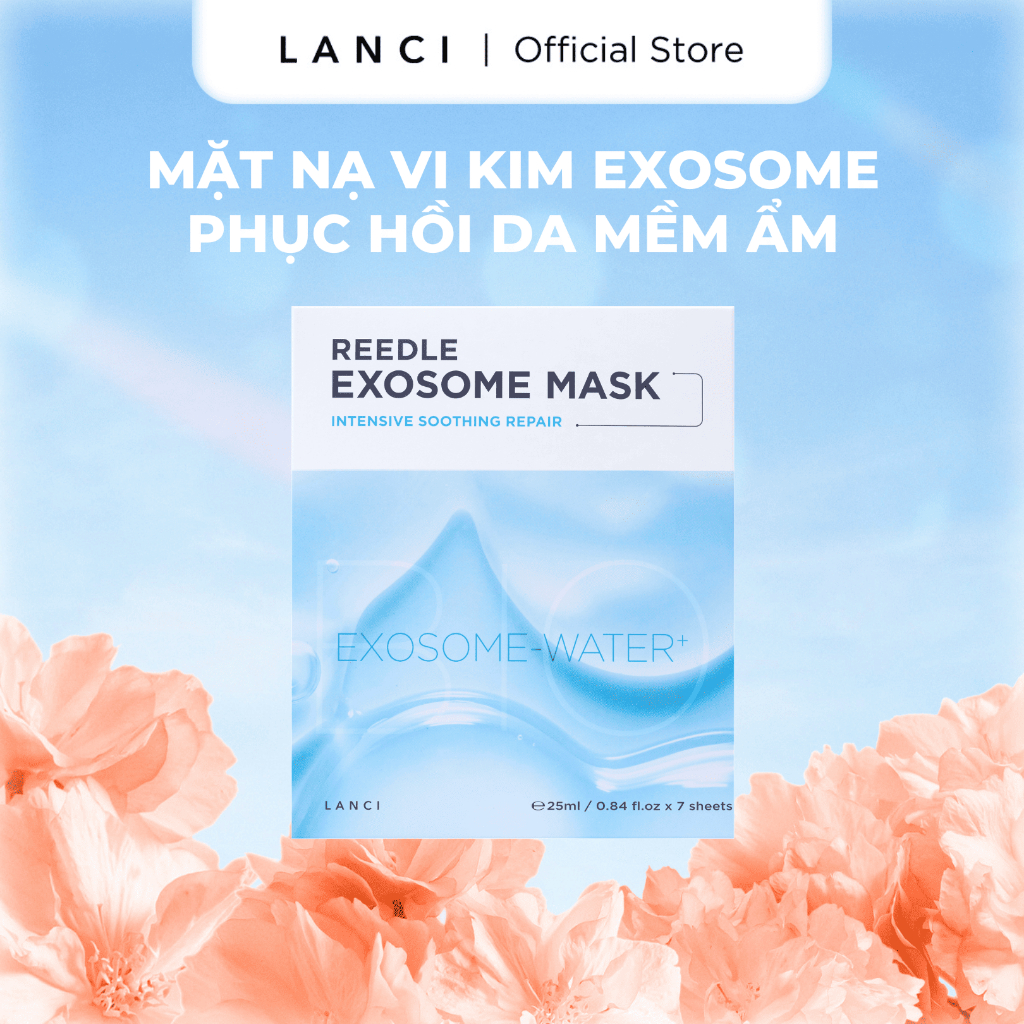 [KHTT] 1 Miếng Mặt Nạ Vi Kim Exosome LANCI Reedle Exosome Mask cấp ẩm sâu, phục hồi làn da mềm mịn