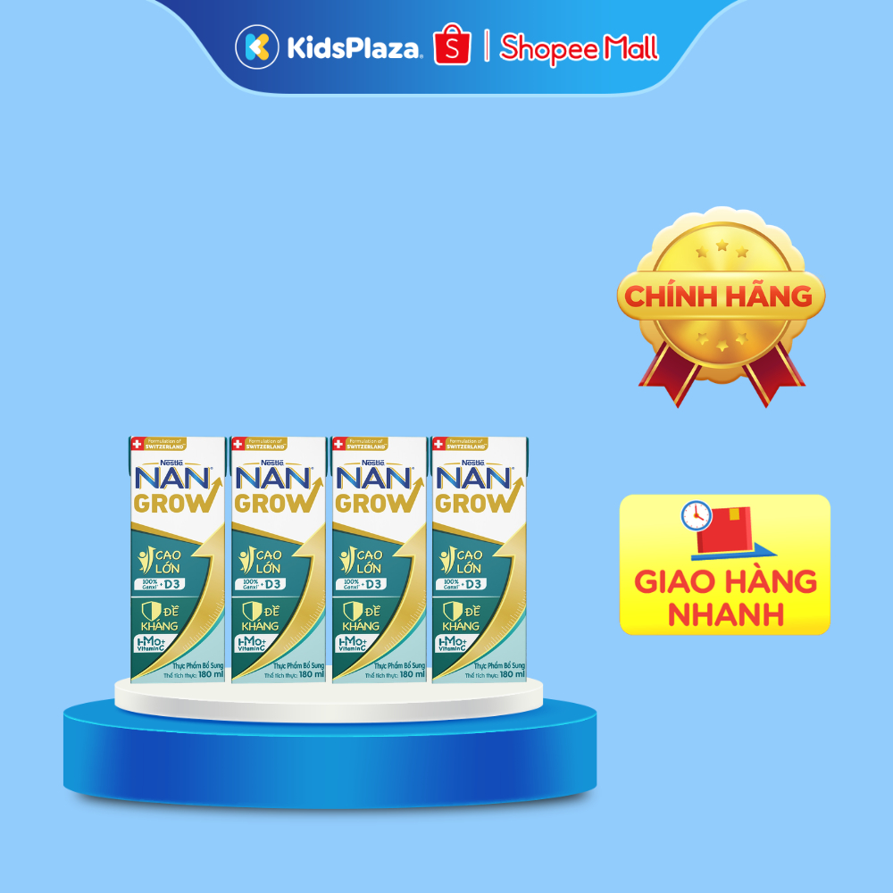 Sữa pha sẵn Nan Grow 110ml/180ml lốc 4/8 hộp (cho trẻ từ 12 tháng)