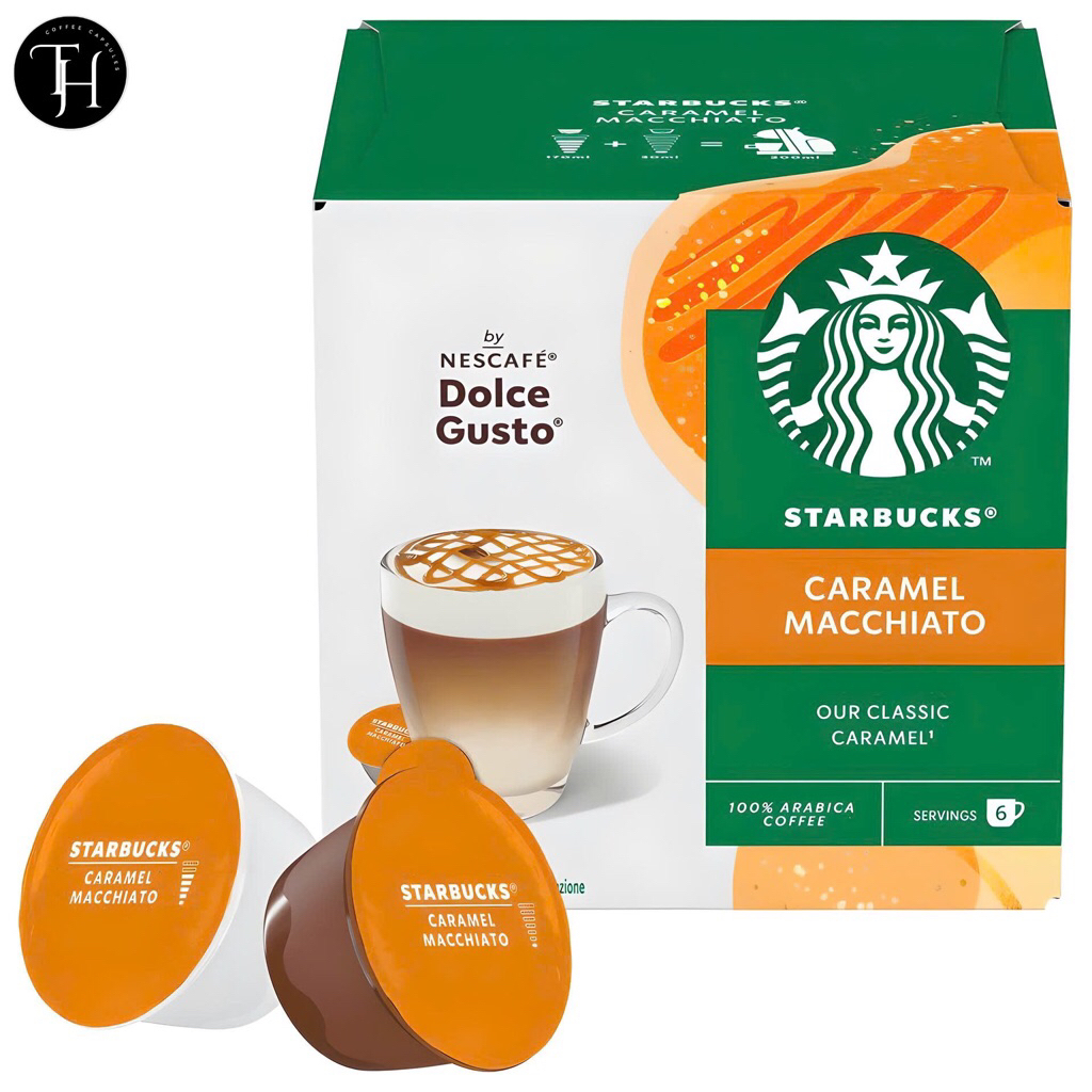 (Dành cho máy Dolce Gusto)- Cafe viên nén Dolce Gusto Starbucks Caramel Machiato Date 09/2026