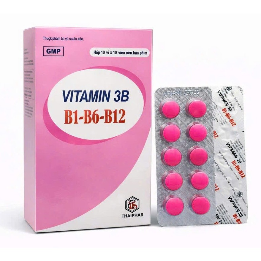 Vitamin 3B b1 b6 b12  dưỡng chất nâng cao thể lực, người suy nhược cơ thể, chán ăn, Trivitamin B1-B6