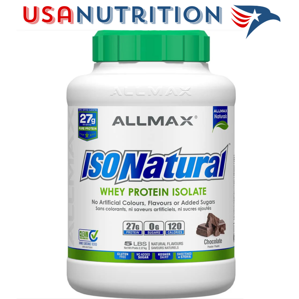 Whey Protein Isolate tạo ngọt tự nhiên + Prebiotics : ALLMAX IsoNatural