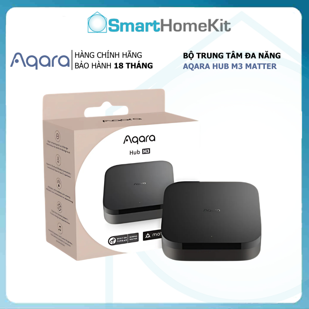 [Bản Quốc Tế - BH 18 Tháng] Bộ trung tâm Aqara Hub M3, Mã HM-G01D, PoE, Zigbee 3.0, Tương thích Matt