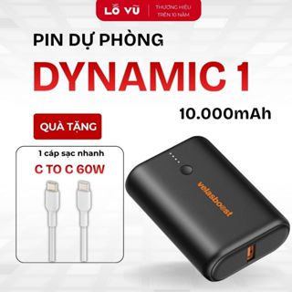 Pin sạc dự phòng 10.000 mAh Dynamic 1 velasboost, Sạc nhanh PD 20W - Lỗ Vũ 1, Hàng chính hãng