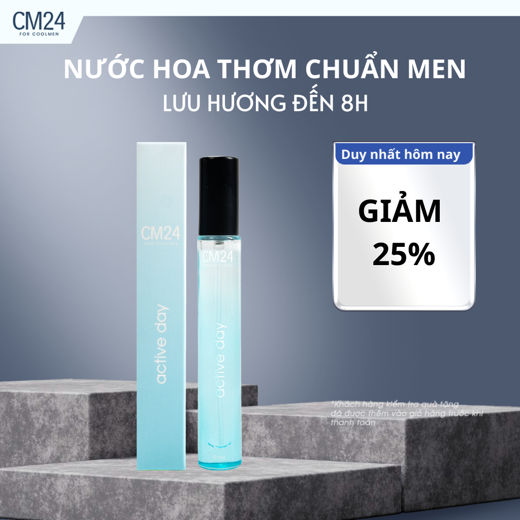 Nước hoa CM24 for Coolmen Active day 9ml