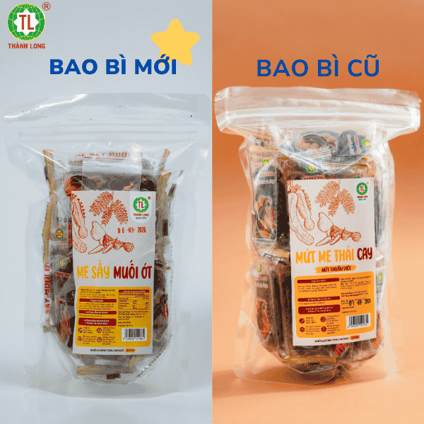 Mứt Me Thái Cay/ Me Sấy Muối Ớt Thành Long - Đồ Ăn Vặt Thơm Ngon Gói/Bịch 200g/500g