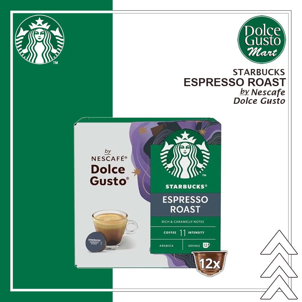 (Dành cho máy Dolce Gusto)- Cafe viên nén Starbucks Dolce gusto vị Espresso Roast Date 31/10/2026