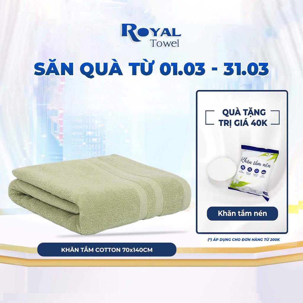Khăn tắm lớn 70x140cm ROYAL TOWEL 100% cotton siêu dày, thấm hút tốt, không đổ lông, không ra màu dùng cho spa khách sạn