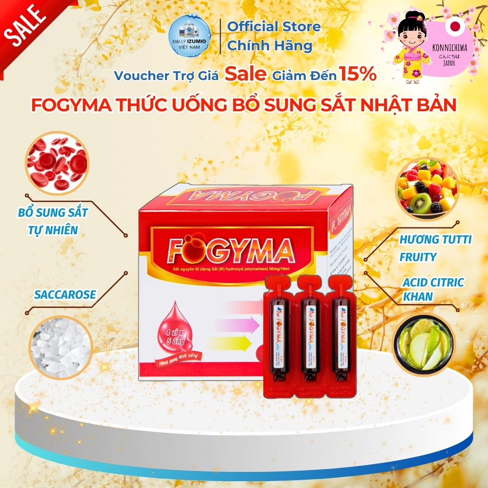 [Xuất Kèm VAT] Fogyma Thức Uống Bổ Sung Sắt (Hộp 20 Ống) - Khơi Nguồn Sức Sống Và Duy Trì Phong Độ