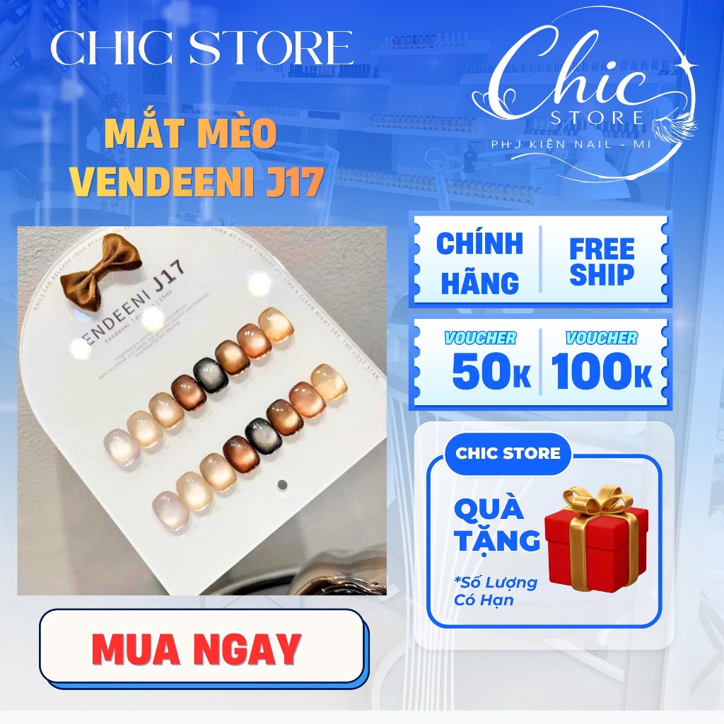 Set mắt mèo Veedeeni J17 15ML X 8 chai [ CHIC - PHỤ KIỆN NAIL MI ]