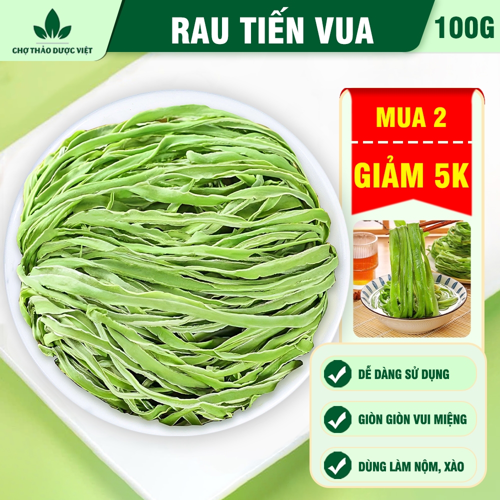 Rau tiến vua khô 100g, rau cung đình, rau cần biển, nhúng lẩu, sợi rau dày hàng loại 1, trộn nộm gỏi, xào nấu dai giòn