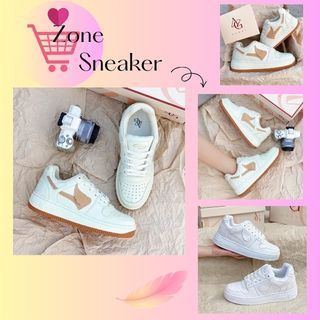 Giày Thể Thao Angel Eyes Nam Nữ, Giày Angel Eyes Hai Màu Trắng Kem Đế Cao Su Full Box Bill