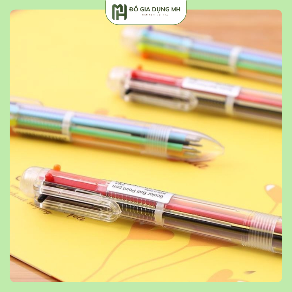 Combo 2 Bút Bi 6 Đầu 6 Màu. 1 Bút Bi Nhiều Màu 6 Trong 1. Bút bi 6 ngòi, 6 màu khác nhạu