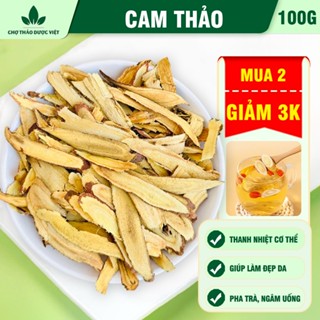 Cam thảo 100g, cam thảo khô, thái lát, thơm, đẹp, trà cam thảo vị ngọt tự nhiên, tốt cho người ăn kiêng