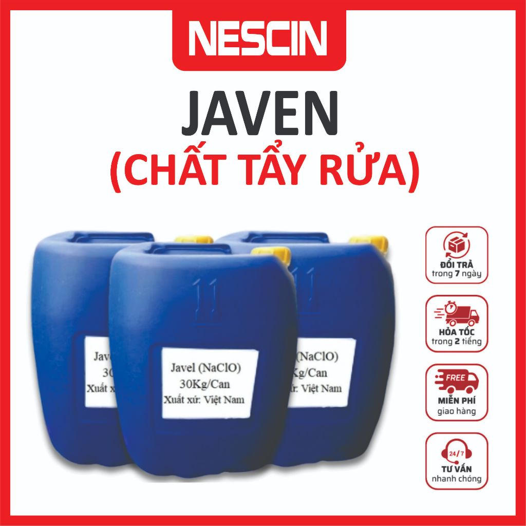Nước Tẩy Javen 10% - Tẩy Rửa Đa Năng - Đậm Đặc - Tẩy Trắng Công Nghiệp Javel