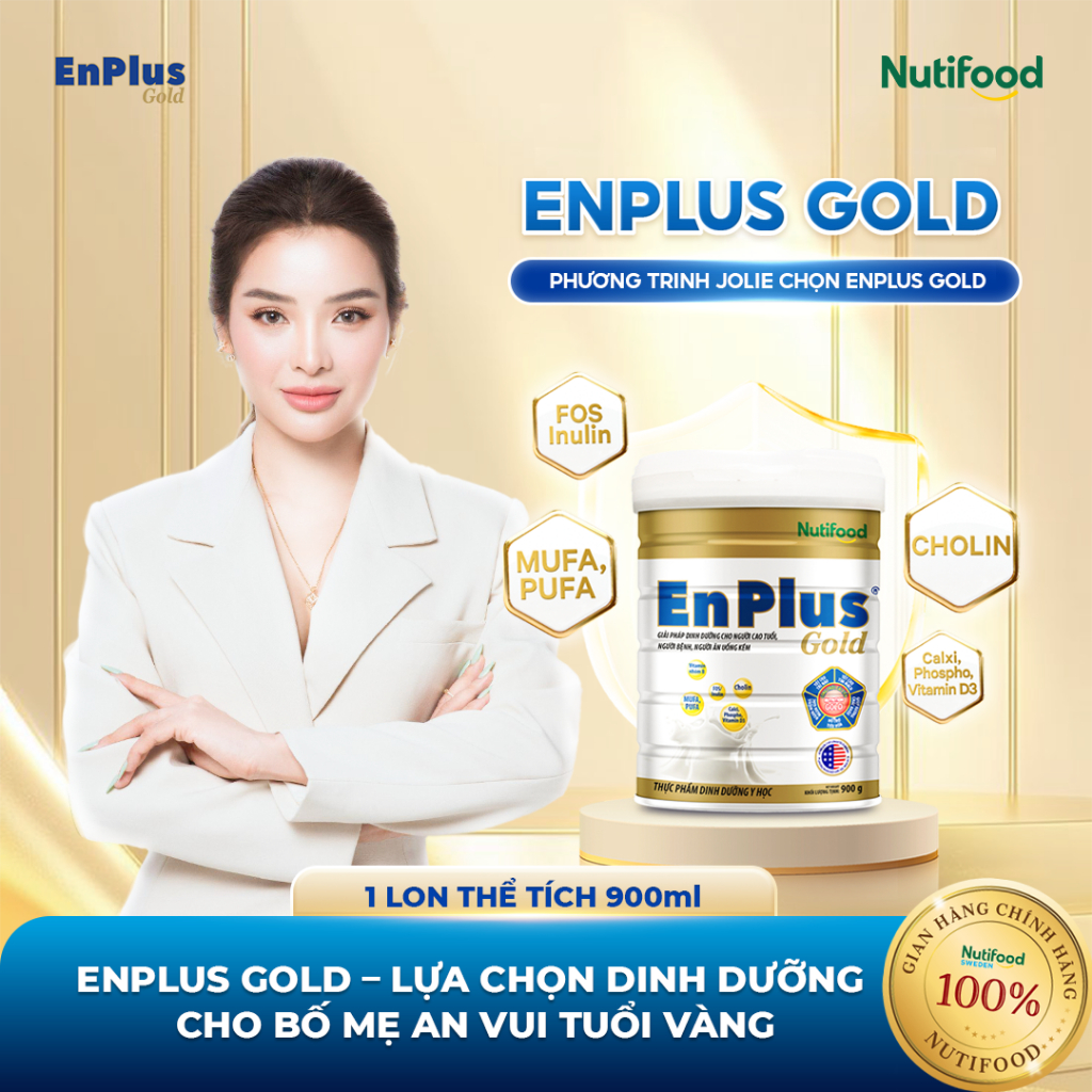 Sữa EnPlus Gold (900g) - Nutifood, Dinh Dưỡng Y Học Toàn Diện Cho Người Lớn Tuổi