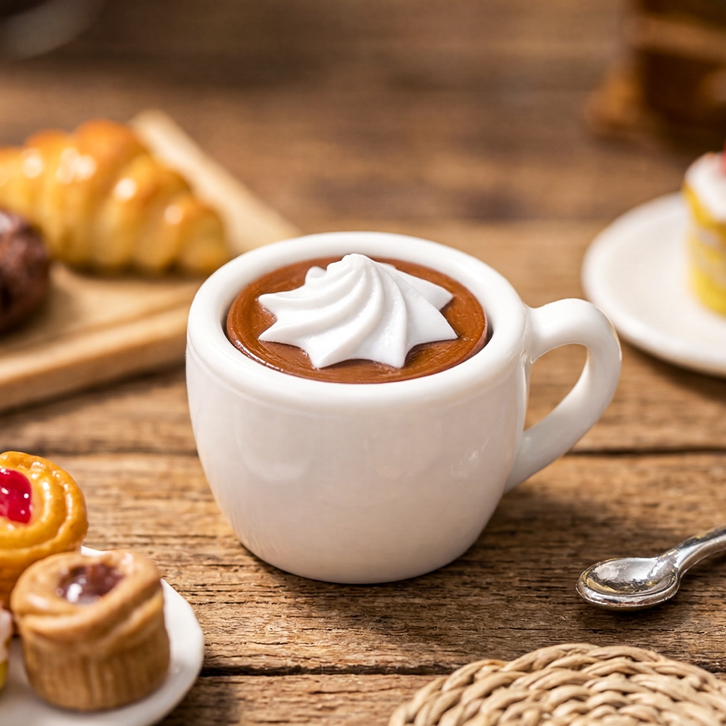 ☕ [MÓC KHOÁ] TÁCH CHOCOLATE NHỰA 3D – NHỎ XINH, CLICK CÁI LÀ GHIỀN