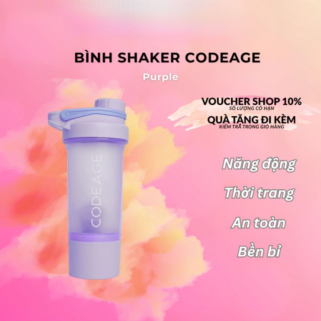 [CODEAGE GIFT] Bình Shaker Codeage thời trang nhiều màu (ngẫu nhiên)