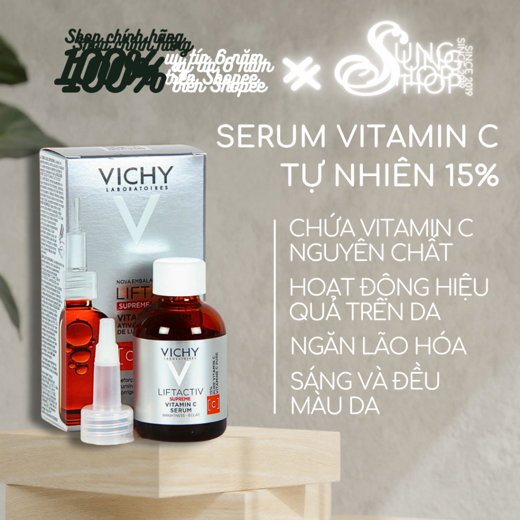 Vichy Serum VC / B3 / HA / Retinol 20-30ml Dưỡng Sáng, Căng Mịn & Chống Lão Hóa