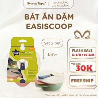 Bát ăn dặm có nắp kèm thìa tommee tippee easy scoop cho bé từ 6 tháng