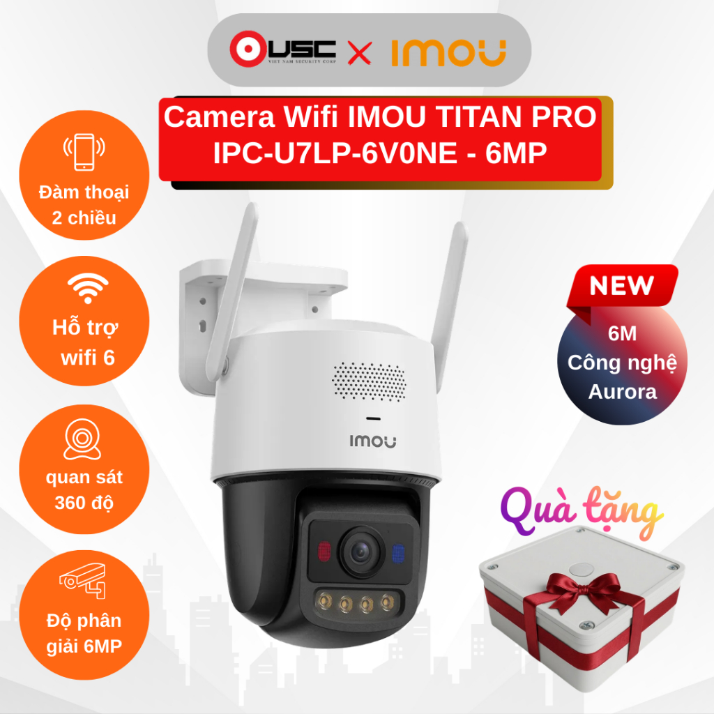Camera Wifi IMOU TITAN PRO IPC-U7LP-6V0NE 6MP 3K+
