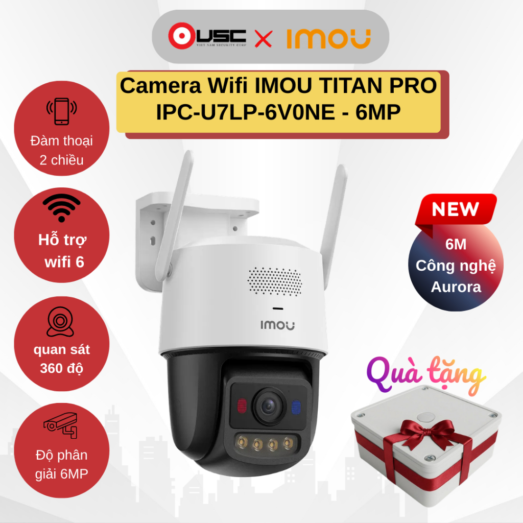 Camera Wifi IMOU TITAN PRO IPC-U7LP-6V0NE 6MP 3K+