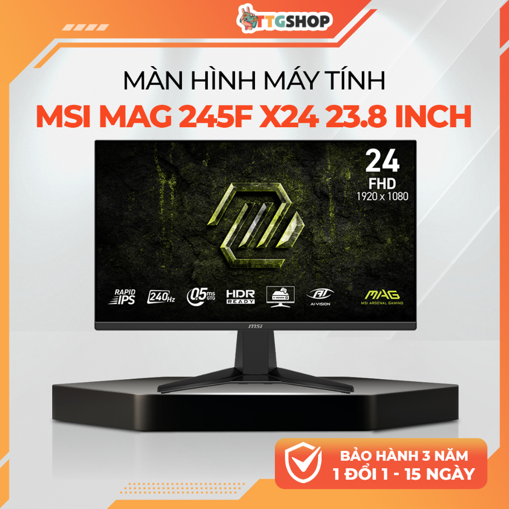 Màn Hình MSI MAG 245F X24 23.8 inch IPS FHD 240Hz 0.5ms | Gaming Monitor Rapid IPS