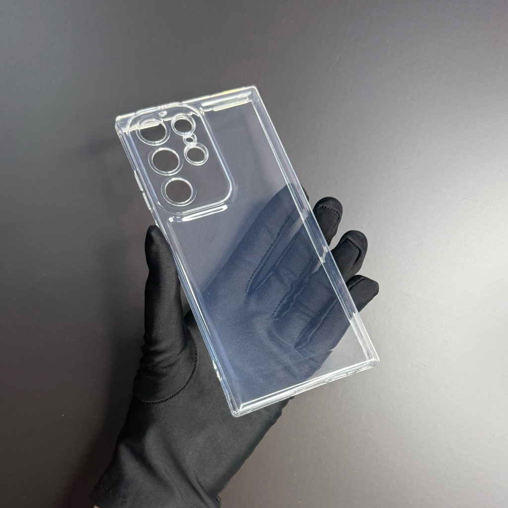 [ Samsung S22 Ultra ]Ốp Lưng Silicon Trong Suốt Space Bảo Vệ Camera