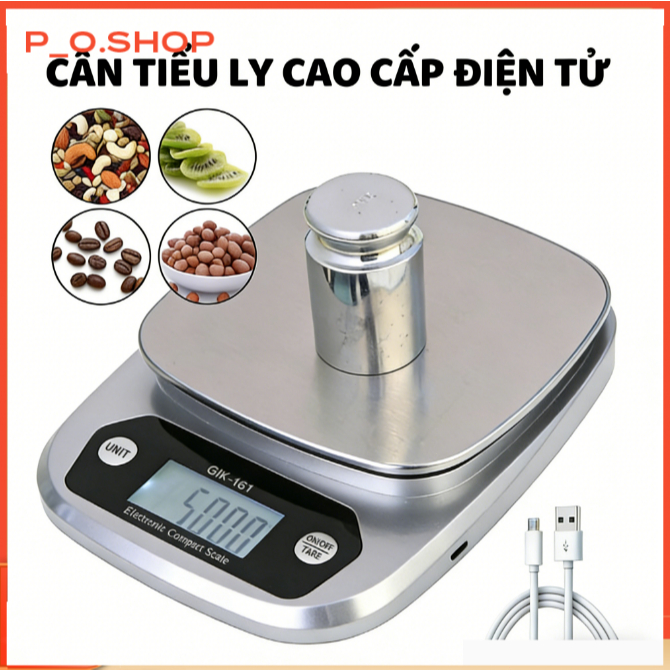 【🔥Rẻ】Cân Tiểu Ly Điện Tử 3kg - 0.1g, 5kg - 0.5g Cân Nhà Bếp Tiểu Li Làm Bánh, Cân Yến, Cafe, Hoa Quả