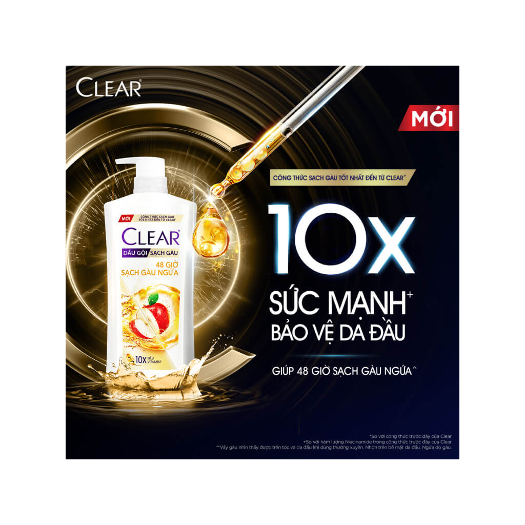 Dầu Gội Clear Táo 612ml – Sạch Gàu & Ngứa Suốt 48H, Da Đầu Thoáng Khỏe, Hương Táo Tươi Mát Dễ Chịu