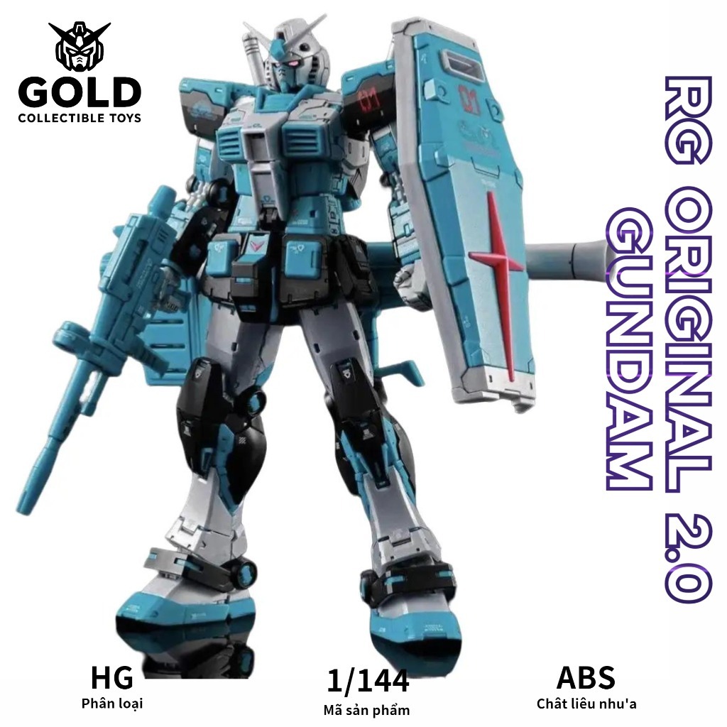 GaoGao RG 1/144 RX-78-2 Ver 2.0 Miku Color Gundam – Mô Hình Lắp Ráp Tặng Decal Nước