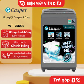 WT-75NG1 - Máy Giặt Casper 7.5kg WT-75NG1 Lồng Đứng Tiết Kiệm Điện Phù Hợp Gia Đình Nhỏ