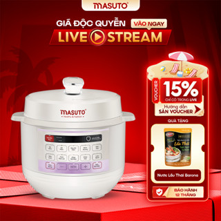 Nồi Áp Suất Điện Masuto 5L Phiên Bản Nâng Cấp Kho Hầm Nhừ Nấu Cơm Nấu Lẩu Đa Năng Có Nấu Mở Nắp