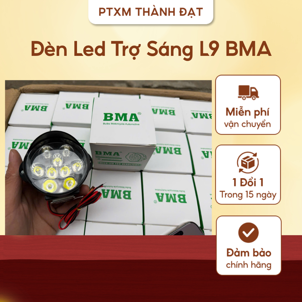 Đèn Trợ Sáng L9 BMU/BMA PTXM Thành Đạt Đèn Mini Hỗ Trợ Siêu Sáng Dành Cho Xe Máy