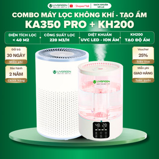 Combo Máy Lọc Không Khí KA350 & Máy Phun Sương Tạo Ẩm KH200, UVC LED Diệt Khuẩn, Lọc Sạch Bụi Mịn, Xông Tinh Dầu