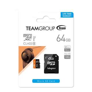 Thẻ nhớ micro SDHC Team Dashcard 4GB/8GB/16GB/32GB/64GB/128G upto 100MB/s 500x class 10 U1 + Adapter (chuyên cho camera)