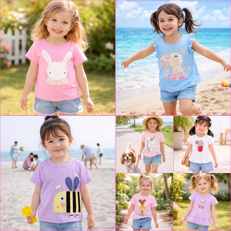 Áo Thun Hè Little Maven, Malwee Nhiều Mẫu cho Bé Gái 2-7 Tuổi Mẫu Mới JG10 - Jumping Beans Official 