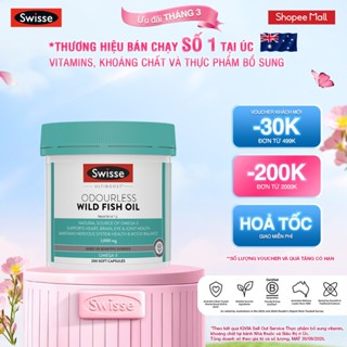 Viên dầu cá Swisse Ultiboost Odourless Wild Fish Oil 1000mg