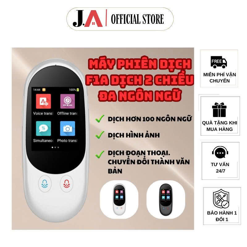 Máy Phiên Dịch Thông Minh AI FA1 – Dịch 2 Chiều 138 Ngôn Ngữ, Dịch Offline, Dịch Camera, Máy Dịch Cầ
