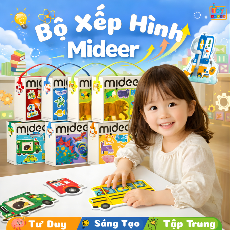 Đồ Chơi Xếp Hình Mideer My First Puzzle Cho Bé Trai Bé Gái – Puzzle Phát Triển Trí Tuệ, Tư Duy, An T