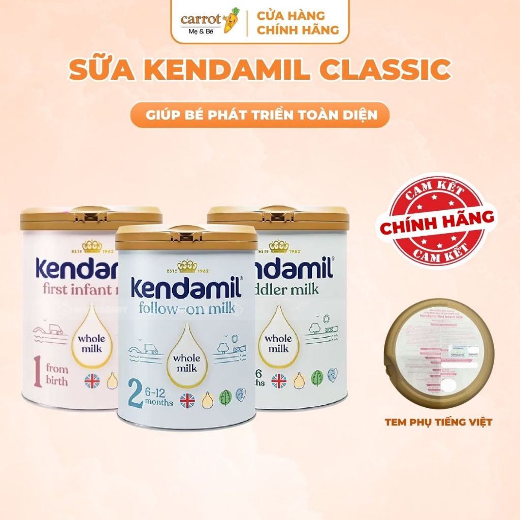 Sữa Kendamil Nguyên Kem Classic Anh Quốc Chính Hãng Đủ Số 1,2,3