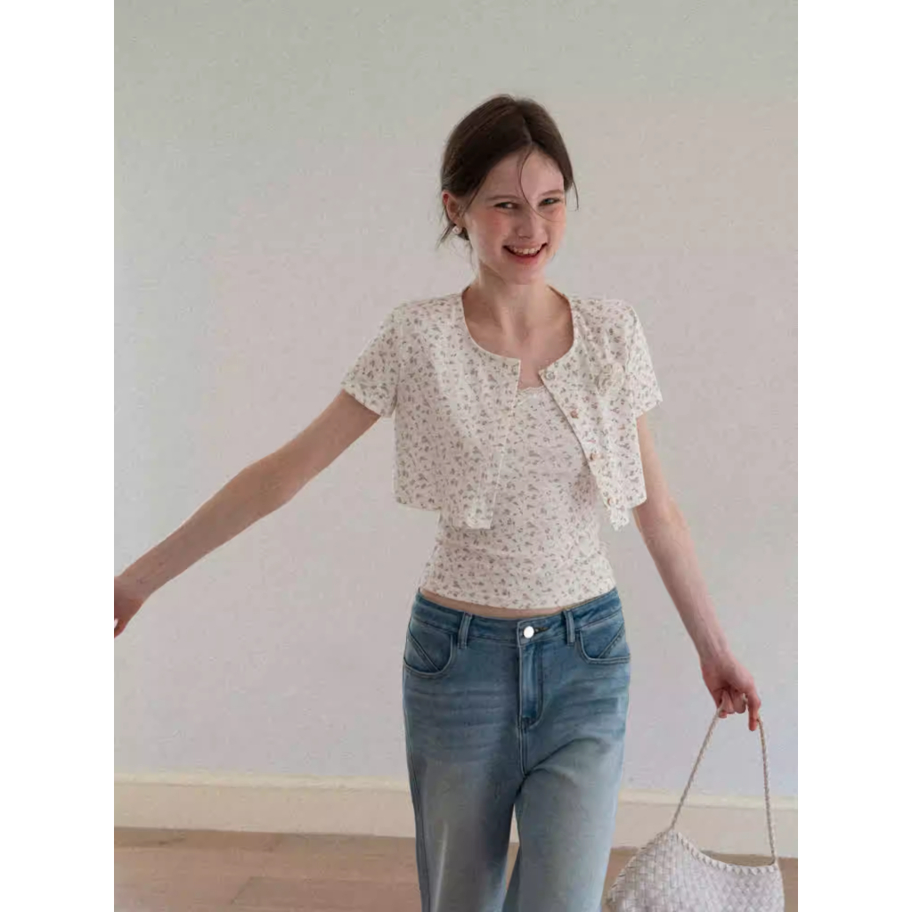 ÁO KHOÁC CARDIGAN+ÁO THUN EGGKA