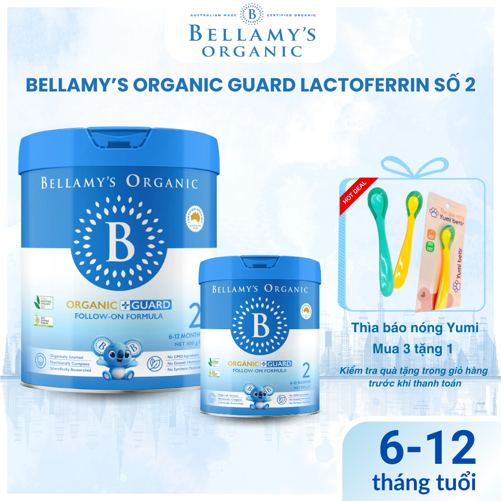 Sữa Bellamy’s organic Guard Lactoferrin Số 2 - Hỡ Trợ Tiêu Hóa Khỏe, Bảo Vệ Miễn Dịch - Bellamy's