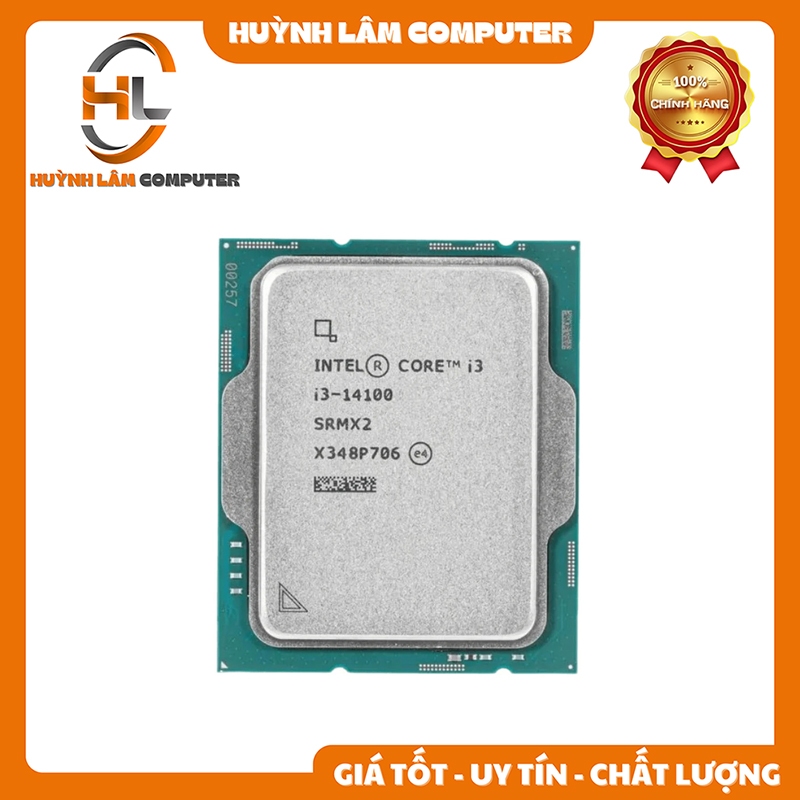 CPU Intel Core i3 14100 Tray (Socket 1700/ 4 Cores/ 8 Threads/ Cache 12MB) - Không Fan