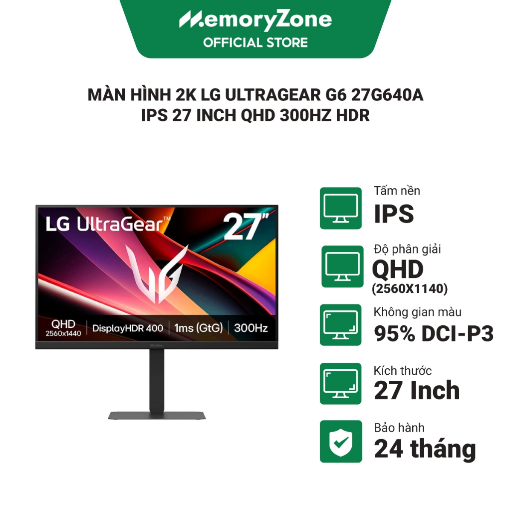 Màn Hình 2K LG UltraGear G6 27G640A IPS 27 inch QHD 300HZ HDR - Bảo hành 24 tháng