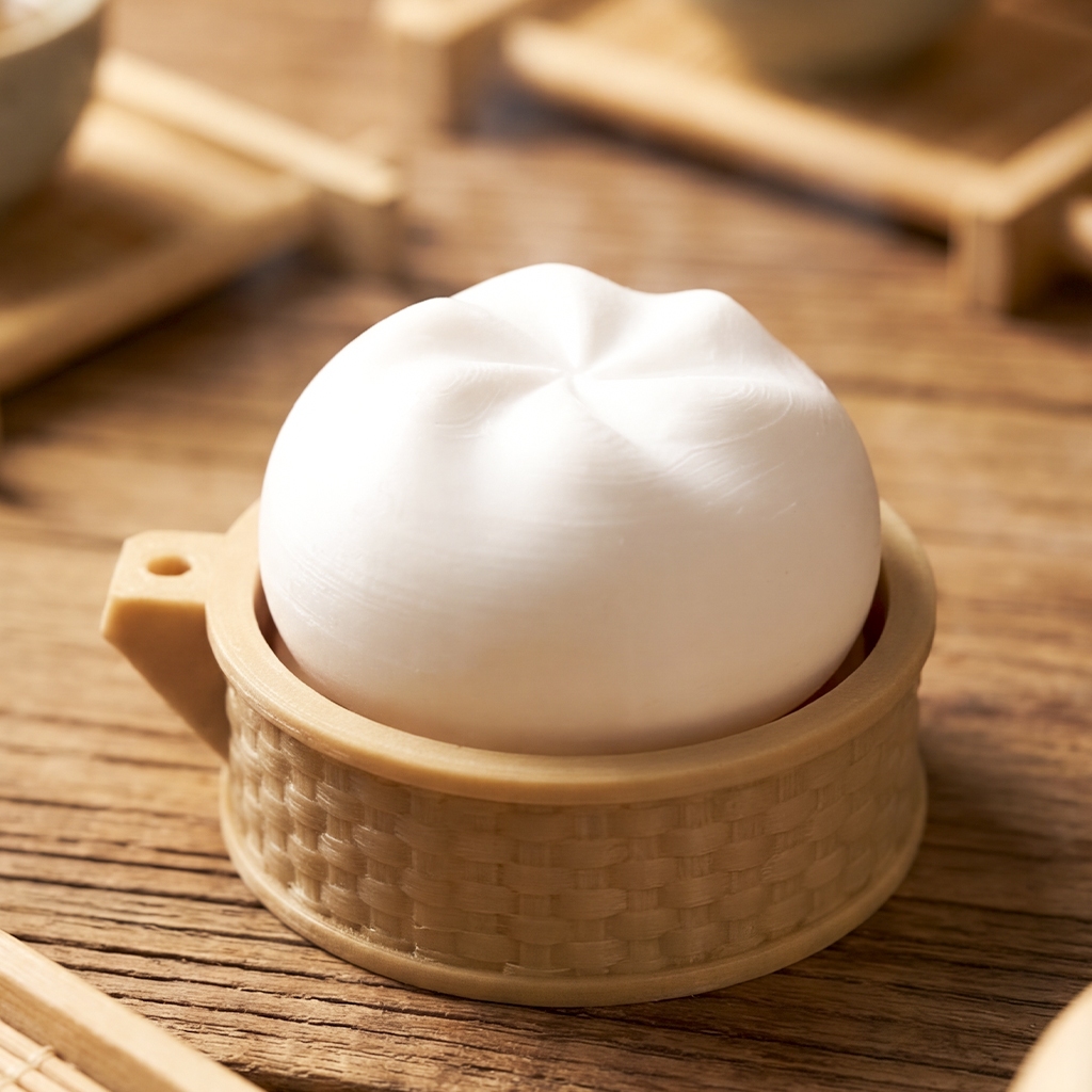 [MÓC KHÓA] CLICKY BÁNH BAO NHỰA 3D – NHỎ XINH, CLICK CÁI LÀ GHIỀN