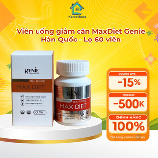 Viên Uống Giảm Cân MAX DIET GENIE Hàn Quốc Hộp 60 Viên, An Toàn Và Cực Kì Hiệu Quả, Dành cho cơ địa khó giảm, nhờnn