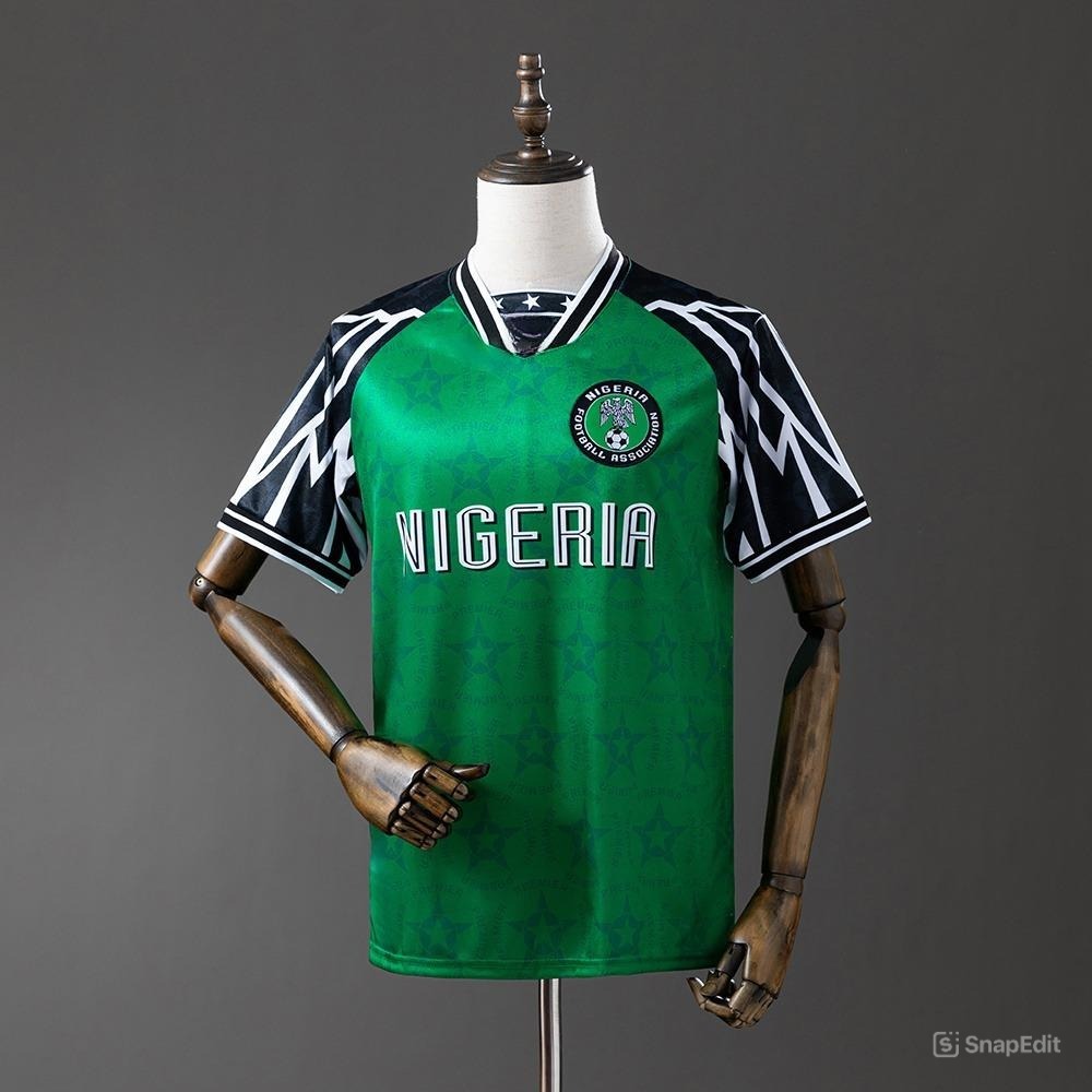 Áo Bóng Đá Retro Tuyển Nigeria 1994 - Sân Nhà bản cao cấp vải Cotton Polyester