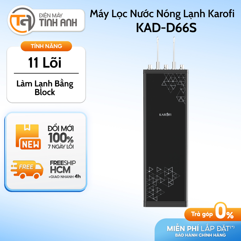 Máy Lọc Nước Nóng Lạnh Karofi 11 Lõi KAD-D66S